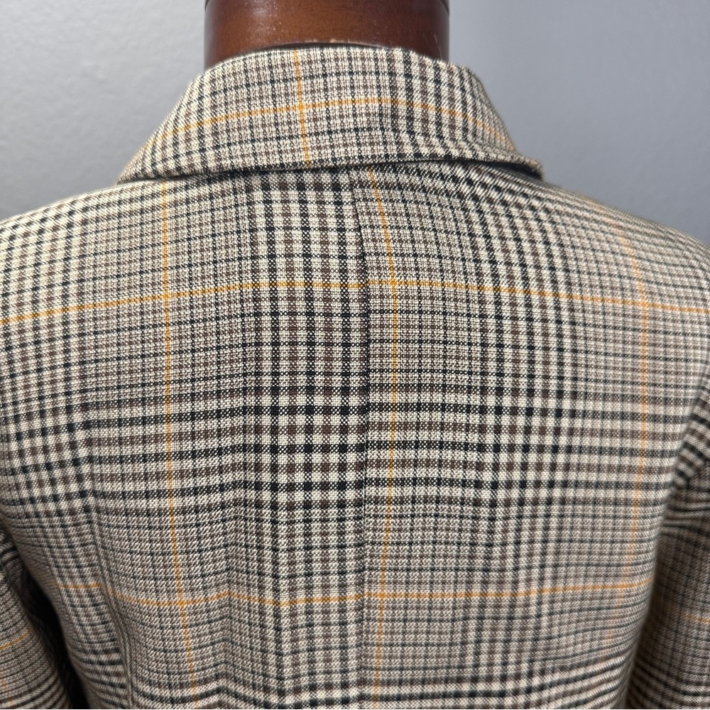 CO GOOP Houndstooth Oversized Plaid Blazer Academia Boyfriend Jacket Sz XS Chic - Picture 8 of 10